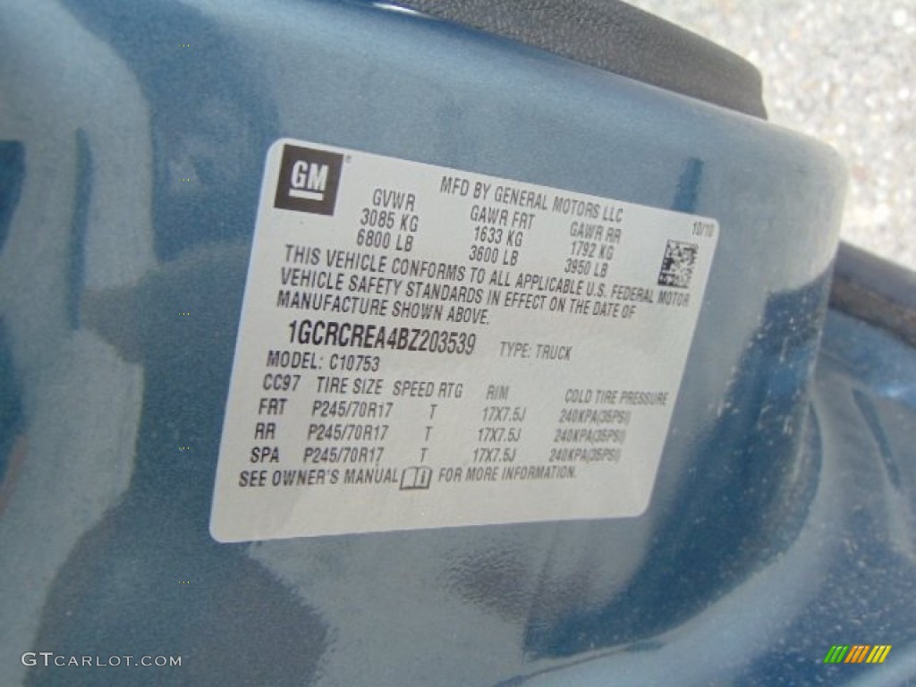 2011 Silverado 1500 LS Extended Cab - Blue Granite Metallic / Dark Titanium photo #19