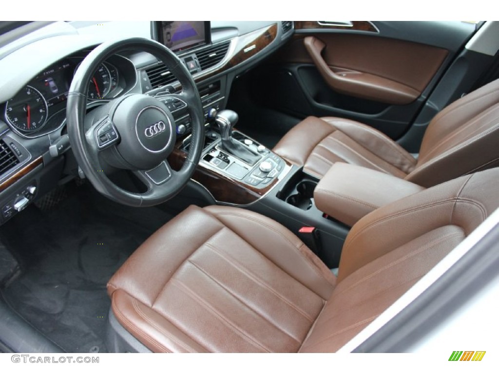 Nougat Brown Interior 2012 Audi A6 3.0T quattro Sedan Photo #93916244