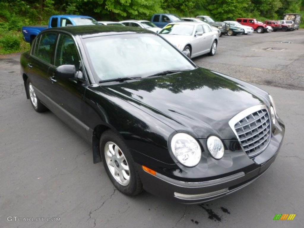 Ebony Black 2004 Kia Amanti Standard Amanti Model Exterior Photo #93917357