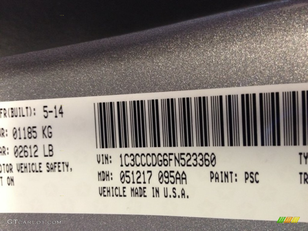 2015 200 Color Code PSC for Billet Silver Metallic Photo #93920717