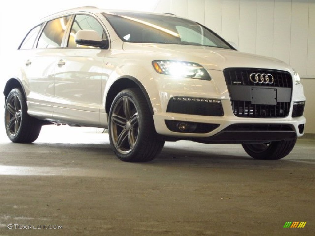 2014 Q7 3.0 TFSI quattro S Line Package - Glacier White Metallic / Black photo #1