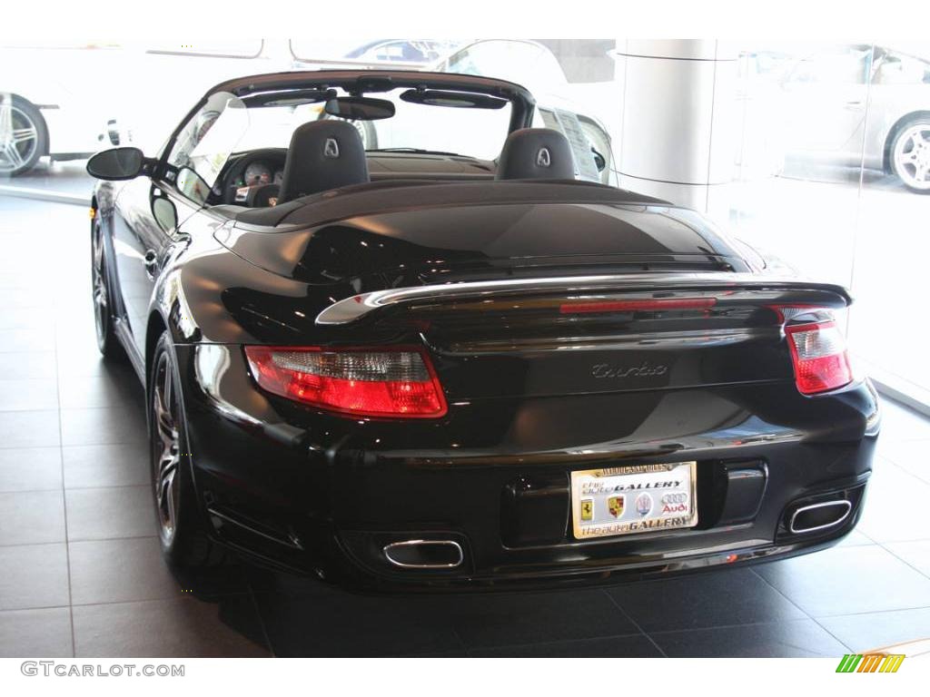 2008 911 Turbo Cabriolet - Black / Black photo #34
