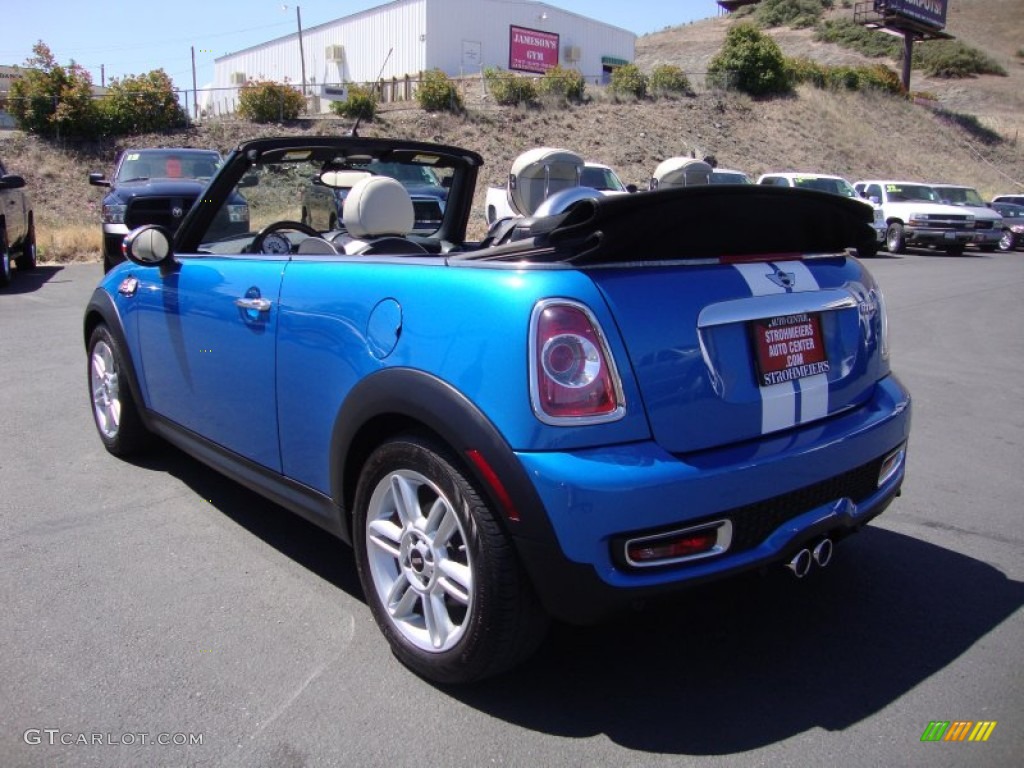 2012 Cooper S Convertible - Laser Blue Metallic / Satellite Gray Lounge Leather photo #5