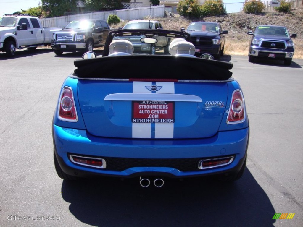 2012 Cooper S Convertible - Laser Blue Metallic / Satellite Gray Lounge Leather photo #6