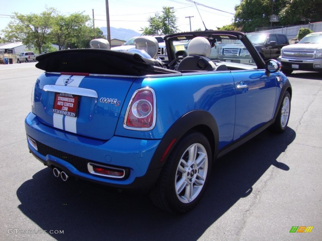 2012 Cooper S Convertible - Laser Blue Metallic / Satellite Gray Lounge Leather photo #7