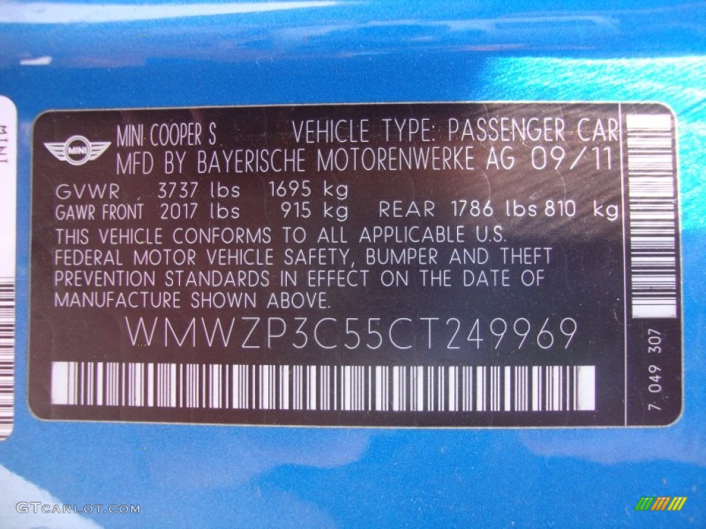 2012 Cooper S Convertible - Laser Blue Metallic / Satellite Gray Lounge Leather photo #21