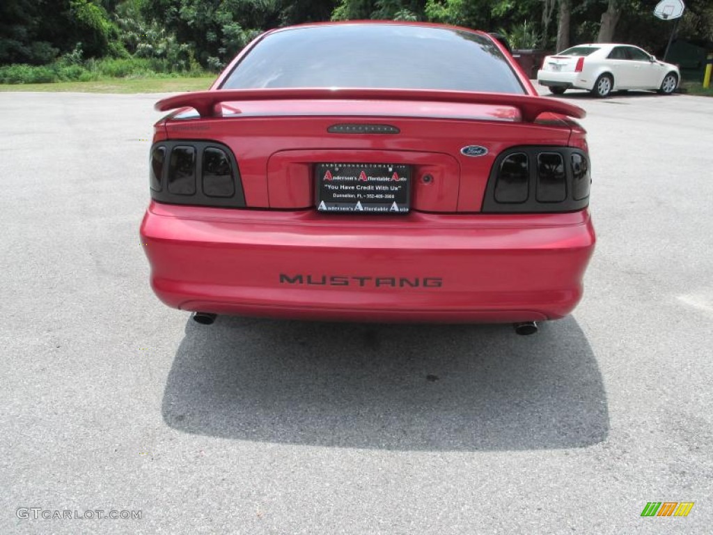 1998 Mustang V6 Coupe - Laser Red / Medium Graphite photo #4