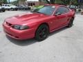 1998 Laser Red Ford Mustang V6 Coupe  photo #7