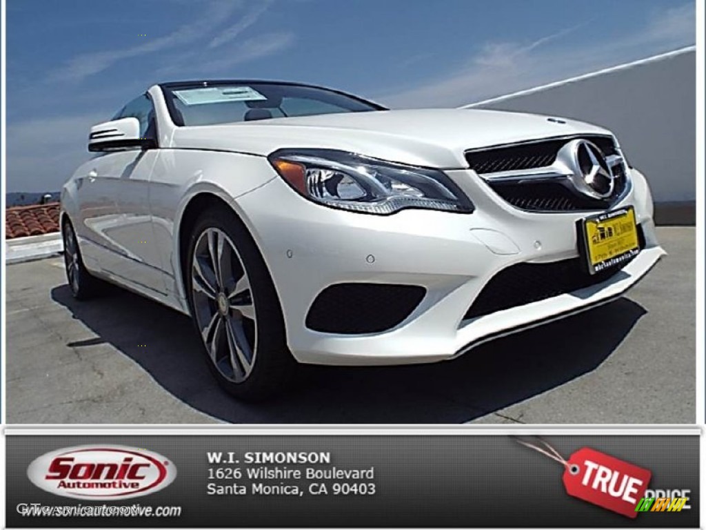 2014 E 350 Cabriolet - Diamond White Metallic / Black photo #1