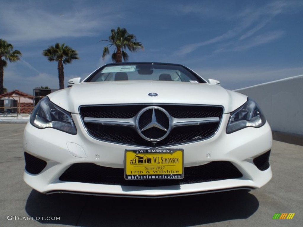 2014 E 350 Cabriolet - Diamond White Metallic / Black photo #2