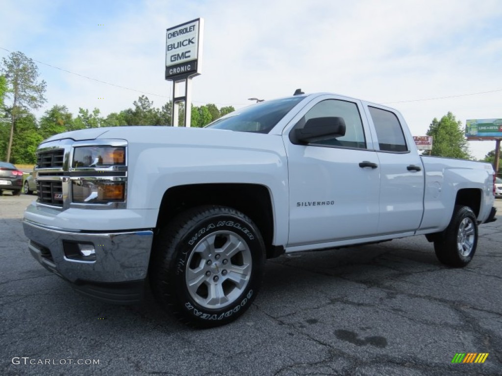 2014 Silverado 1500 LT Double Cab - Summit White / Cocoa/Dune photo #3