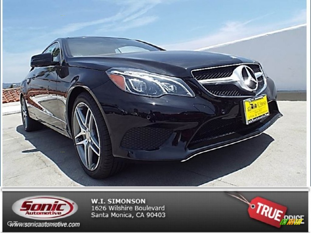 2014 E 350 Coupe - Black / Red/Black photo #1