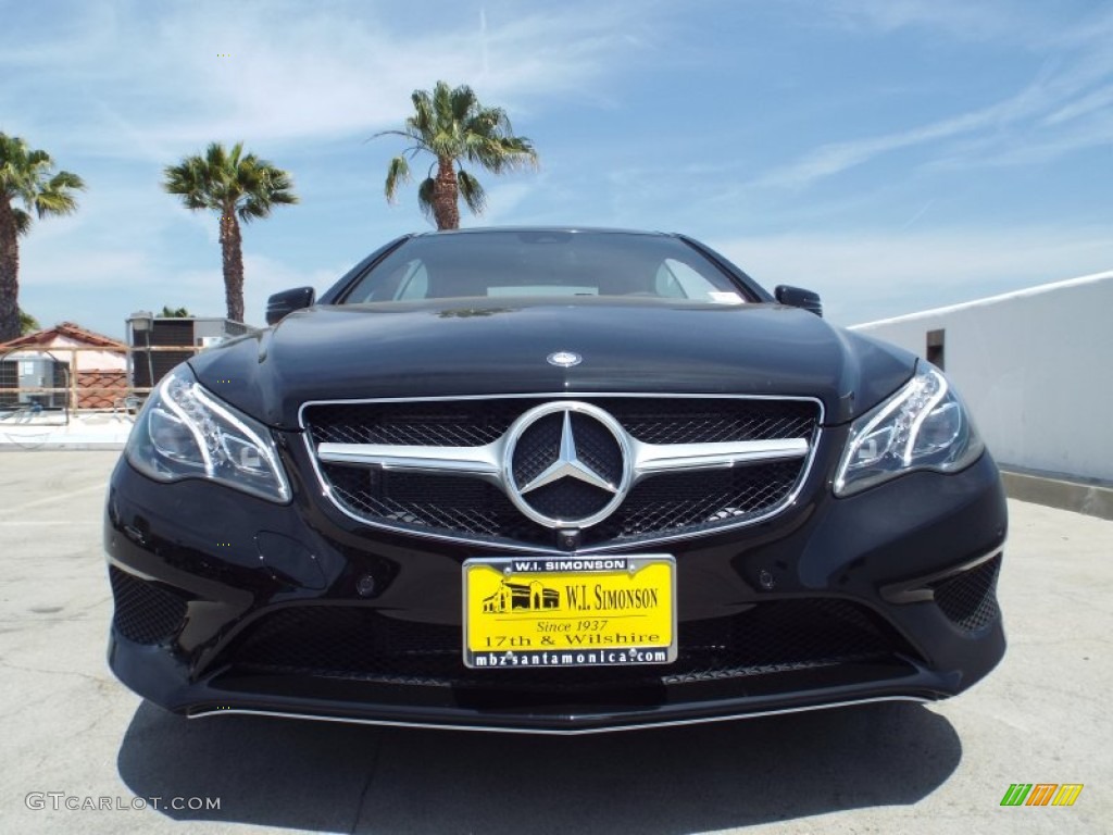 2014 E 350 Coupe - Black / Red/Black photo #2