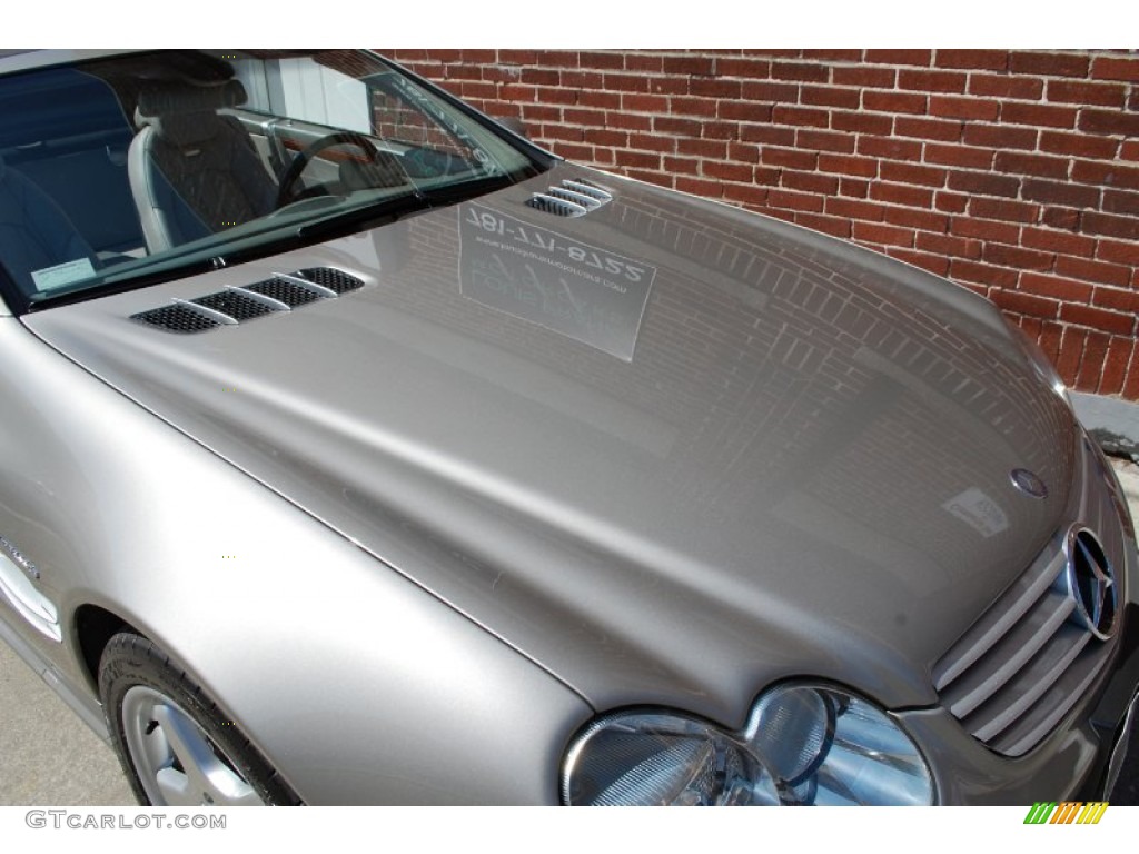 2003 SL 55 AMG Roadster - Pewter Silver Metallic / Ash photo #31