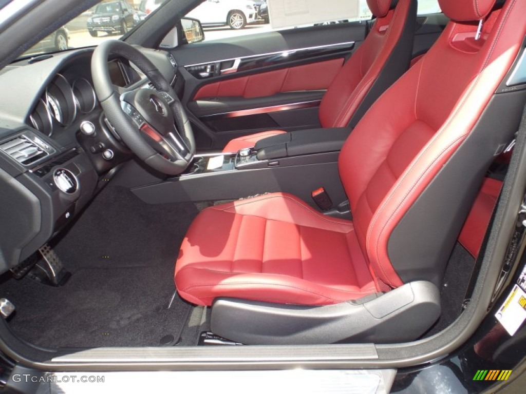 2014 E 350 Coupe - Black / Red/Black photo #7