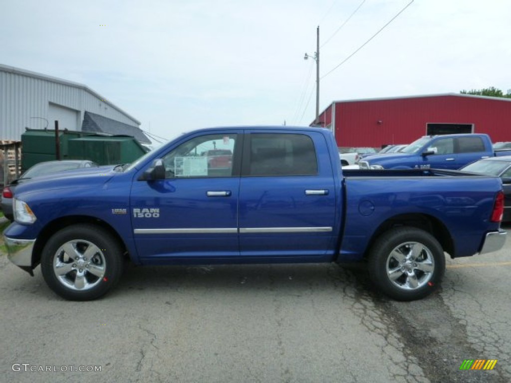 2014 1500 SLT Crew Cab 4x4 - Blue Streak Pearl Coat / Black/Diesel Gray photo #2