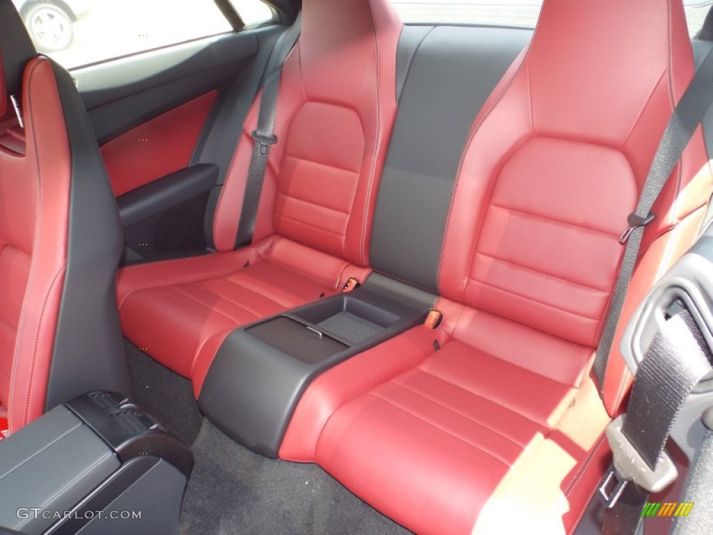 2014 E 350 Coupe - Black / Red/Black photo #8