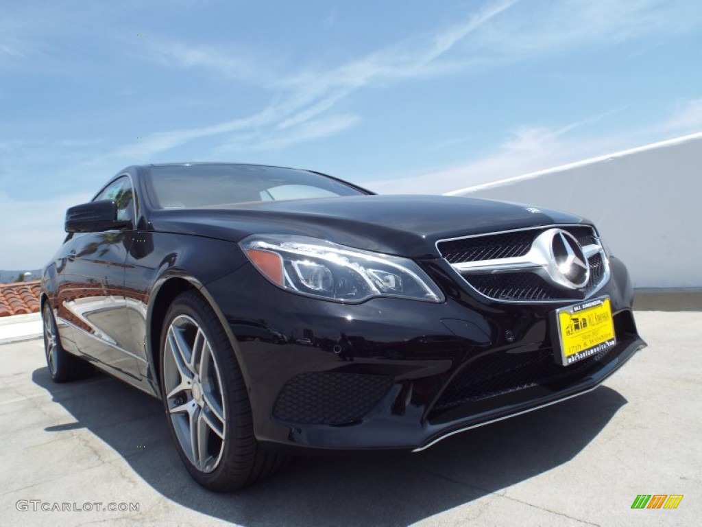 2014 E 350 Coupe - Black / Red/Black photo #11