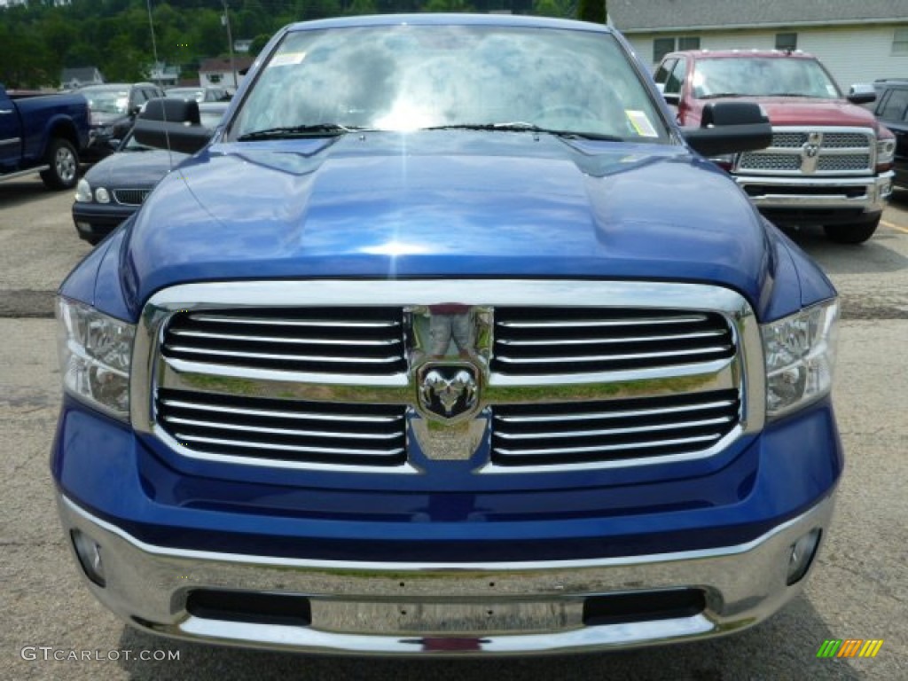 2014 1500 SLT Crew Cab 4x4 - Blue Streak Pearl Coat / Black/Diesel Gray photo #9