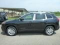 2014 Brilliant Black Crystal Pearl Jeep Cherokee Limited 4x4  photo #2