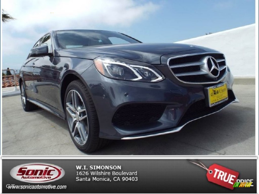 2014 E 550 4Matic Sedan - Steel Gray Metallic / Porcelain/Black photo #1