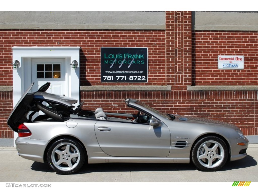 2003 SL 55 AMG Roadster - Pewter Silver Metallic / Ash photo #105