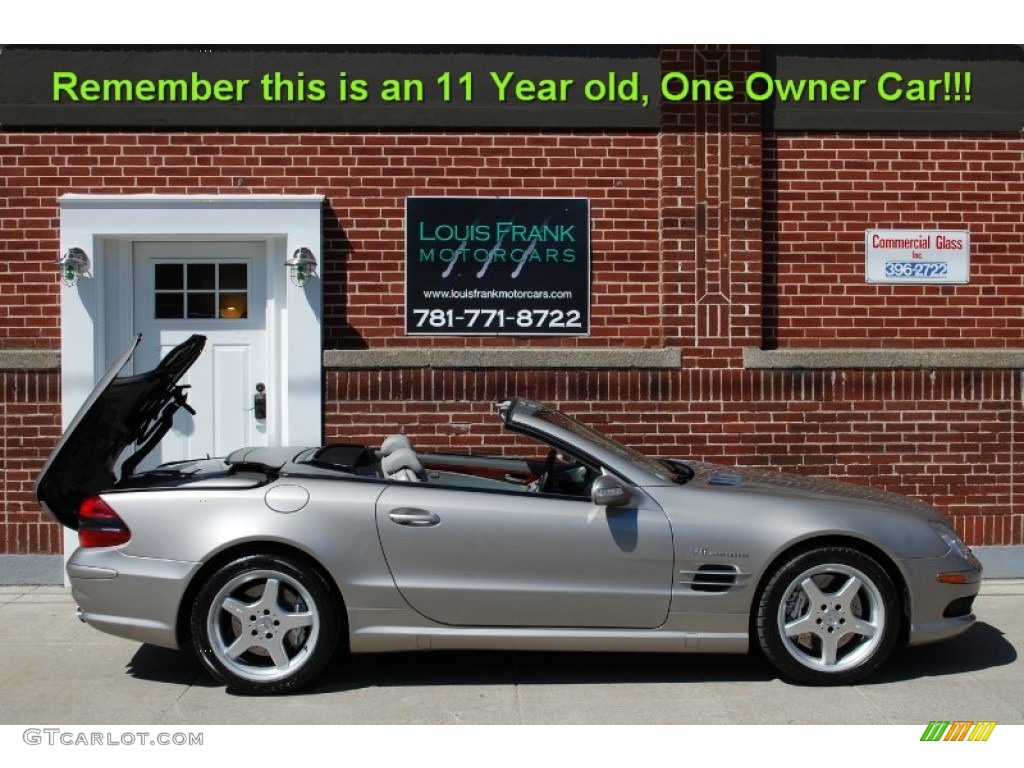 2003 SL 55 AMG Roadster - Pewter Silver Metallic / Ash photo #106