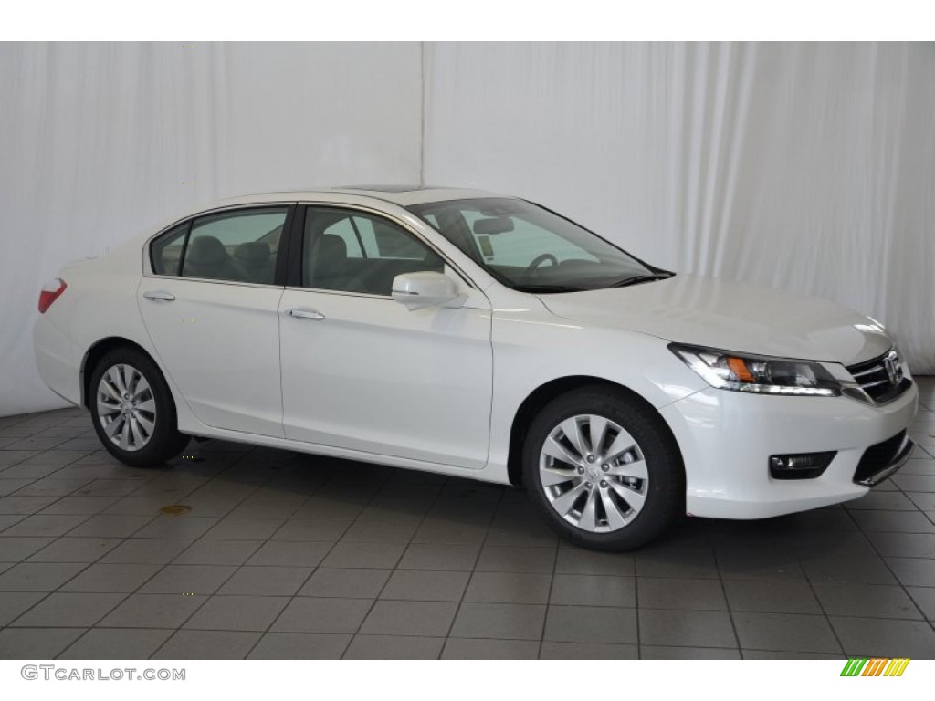 2014 Accord EX-L V6 Coupe - White Orchid Pearl / Ivory photo #4