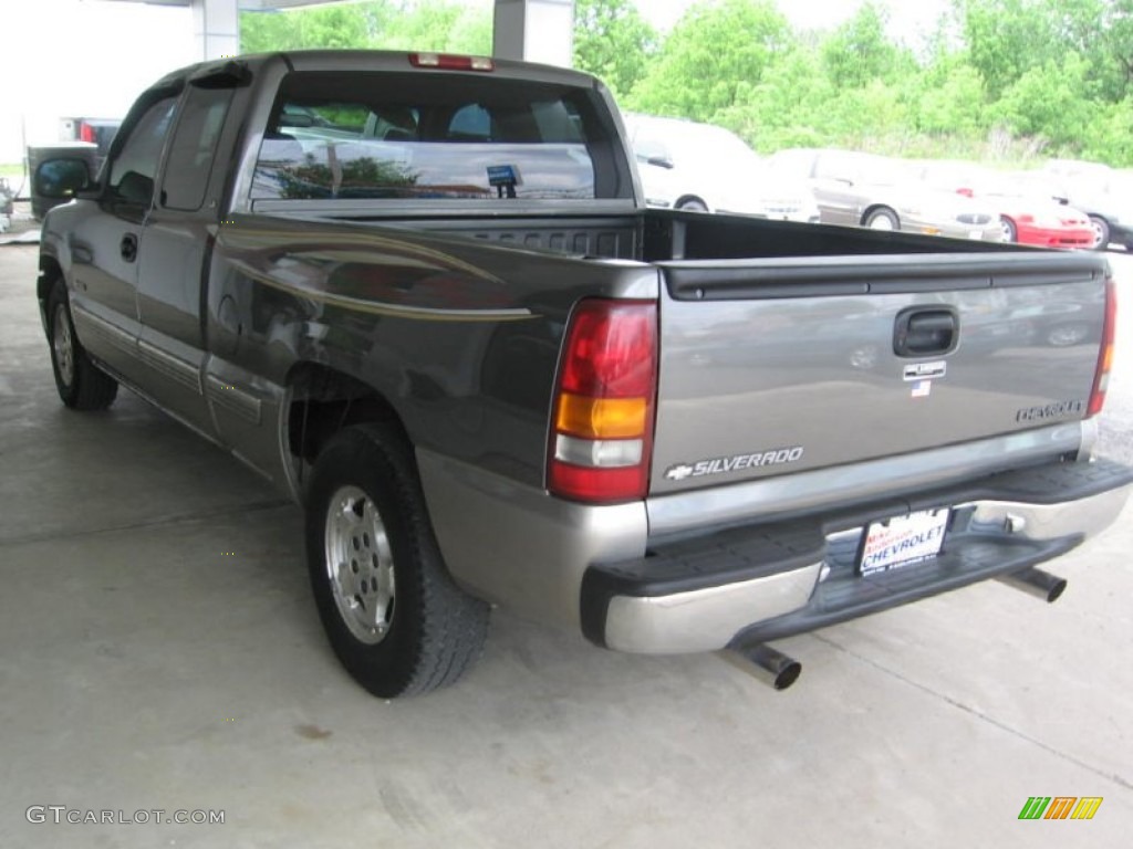 2000 Silverado 1500 LS Extended Cab - Charcoal Gray Metallic / Graphite photo #3