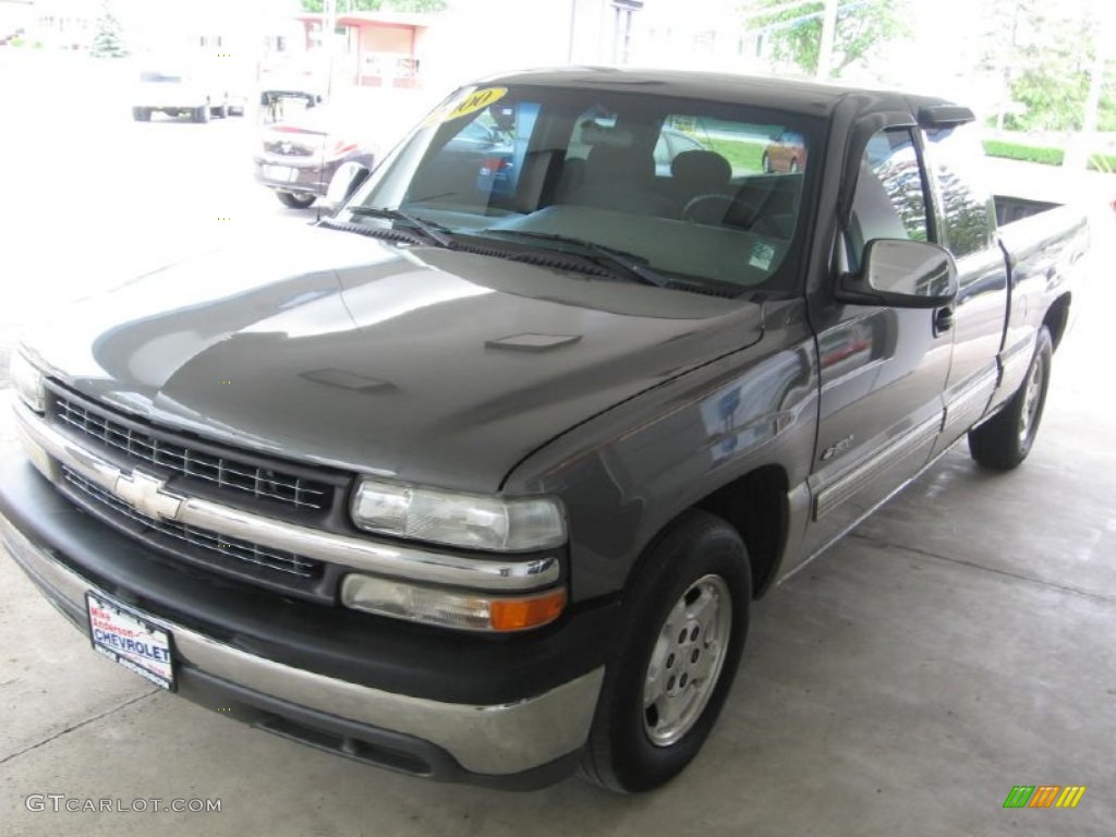 2000 Silverado 1500 LS Extended Cab - Charcoal Gray Metallic / Graphite photo #23