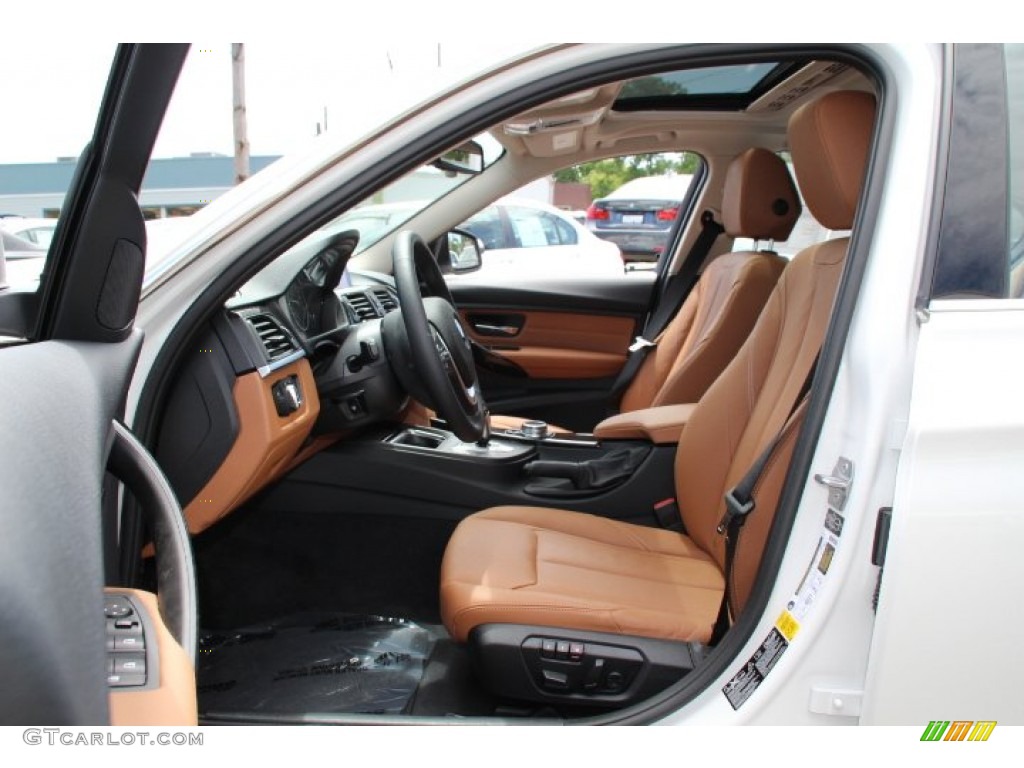 2014 3 Series 335i xDrive Sedan - Mineral White Metallic / Saddle Brown photo #11