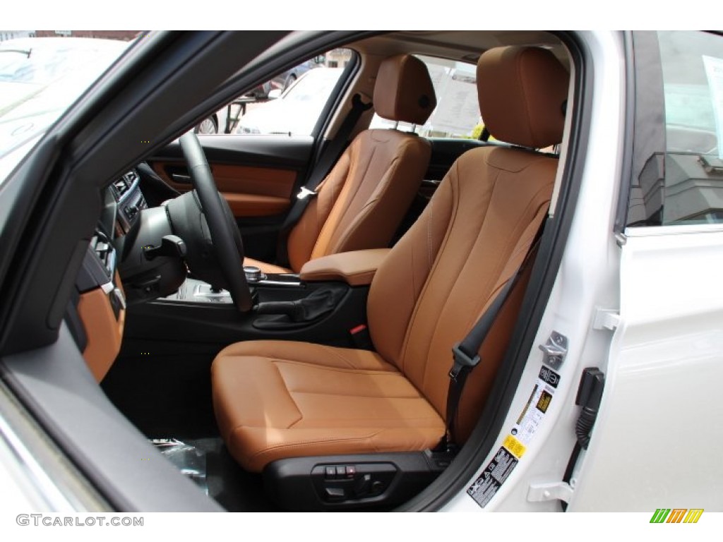 2014 3 Series 335i xDrive Sedan - Mineral White Metallic / Saddle Brown photo #12