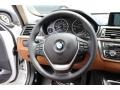 Saddle Brown 2014 BMW 3 Series 335i xDrive Sedan Steering Wheel