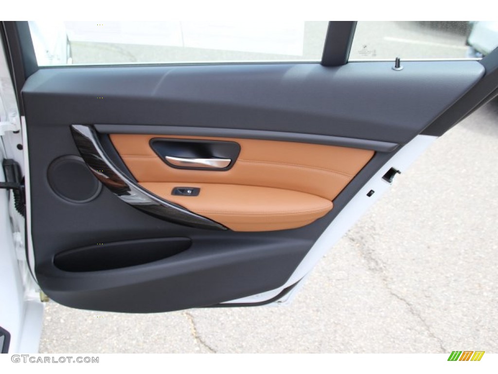 2014 3 Series 335i xDrive Sedan - Mineral White Metallic / Saddle Brown photo #23