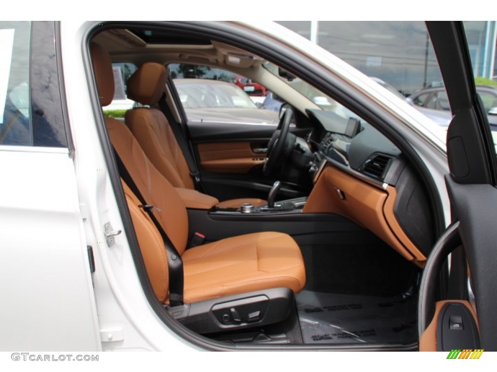 2014 3 Series 335i xDrive Sedan - Mineral White Metallic / Saddle Brown photo #27