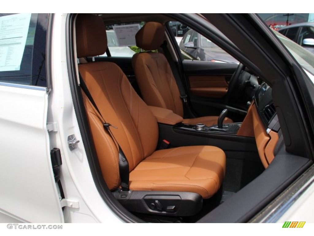 2014 3 Series 335i xDrive Sedan - Mineral White Metallic / Saddle Brown photo #28