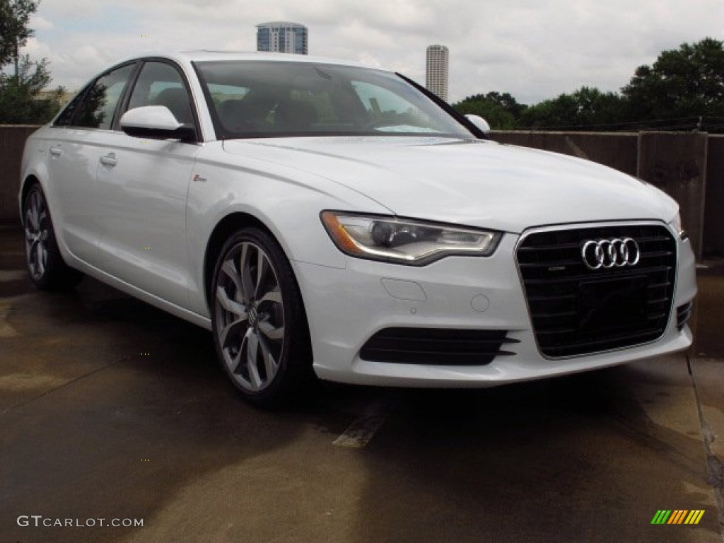 2014 A6 3.0T quattro Sedan - Glacier White Metallic / Nougat Brown photo #1