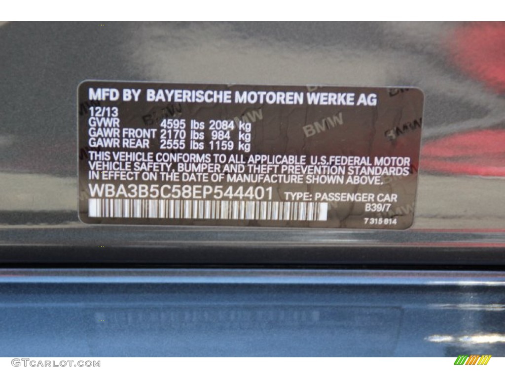 2014 3 Series 328i xDrive Sedan - Mineral Grey Metallic / Black photo #33