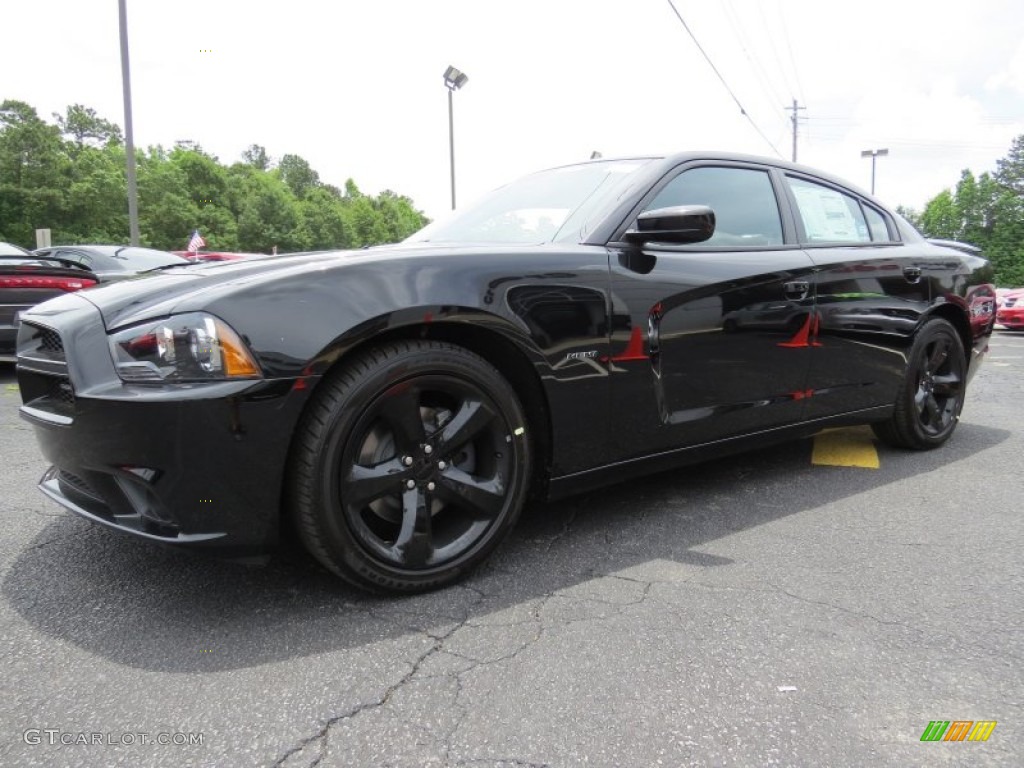 2014 Charger R/T - Pitch Black / Black photo #3