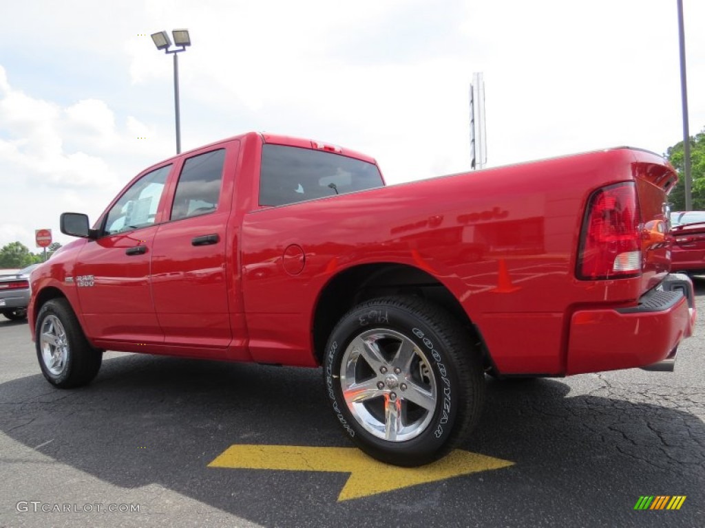 2014 1500 Express Quad Cab - Flame Red / Black/Diesel Gray photo #5