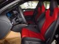 2014 Audi S4 Black/Magma Red Interior Front Seat Photo
