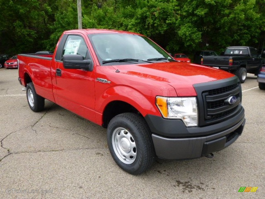 Vermillion Red 2014 Ford F150 XL Regular Cab 4x4 Exterior Photo #93944411