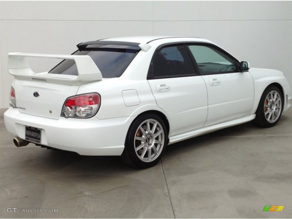 2006 Impreza WRX STi - Aspen White / Anthracite Black/Blue Alcantara photo #3