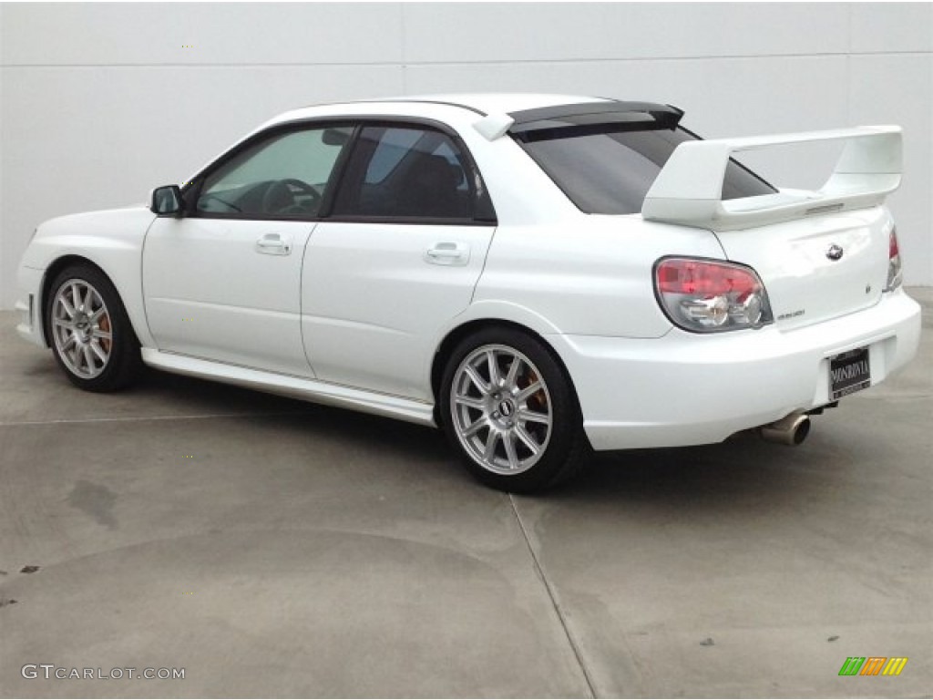 2006 Impreza WRX STi - Aspen White / Anthracite Black/Blue Alcantara photo #4