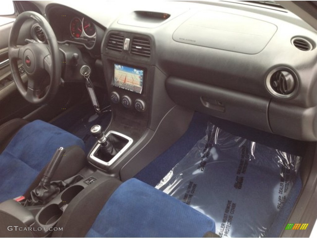 2006 Impreza WRX STi - Aspen White / Anthracite Black/Blue Alcantara photo #5
