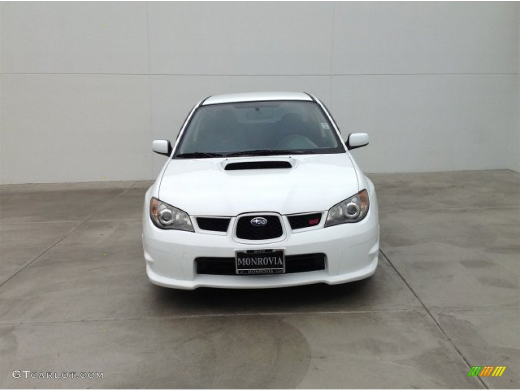2006 Impreza WRX STi - Aspen White / Anthracite Black/Blue Alcantara photo #8
