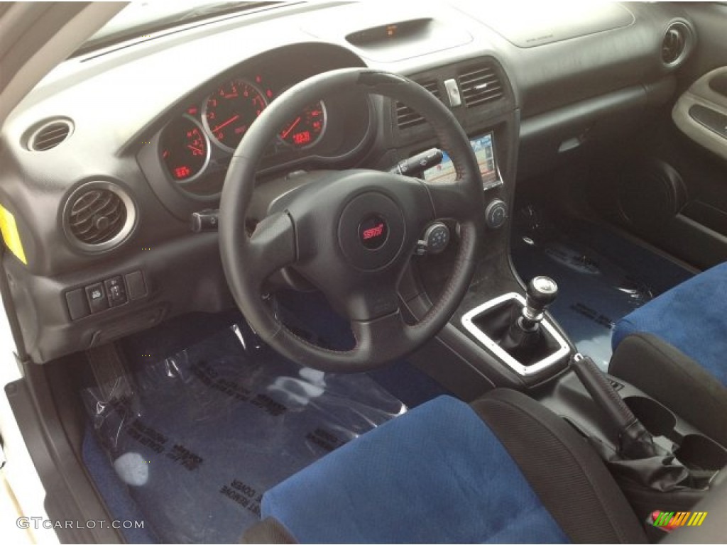 2006 Impreza WRX STi - Aspen White / Anthracite Black/Blue Alcantara photo #10