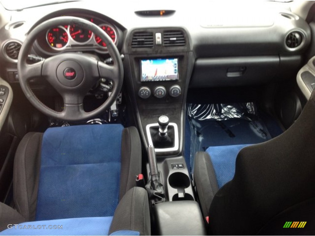 2006 Impreza WRX STi - Aspen White / Anthracite Black/Blue Alcantara photo #12