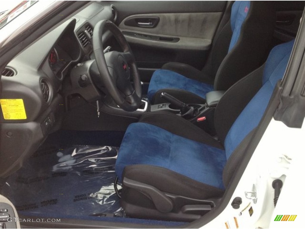 2006 Impreza WRX STi - Aspen White / Anthracite Black/Blue Alcantara photo #14