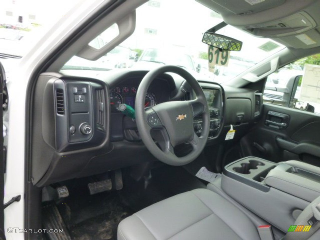 2015 Silverado 3500HD WT Regular Cab Stake Truck - Summit White / Jet Black photo #11